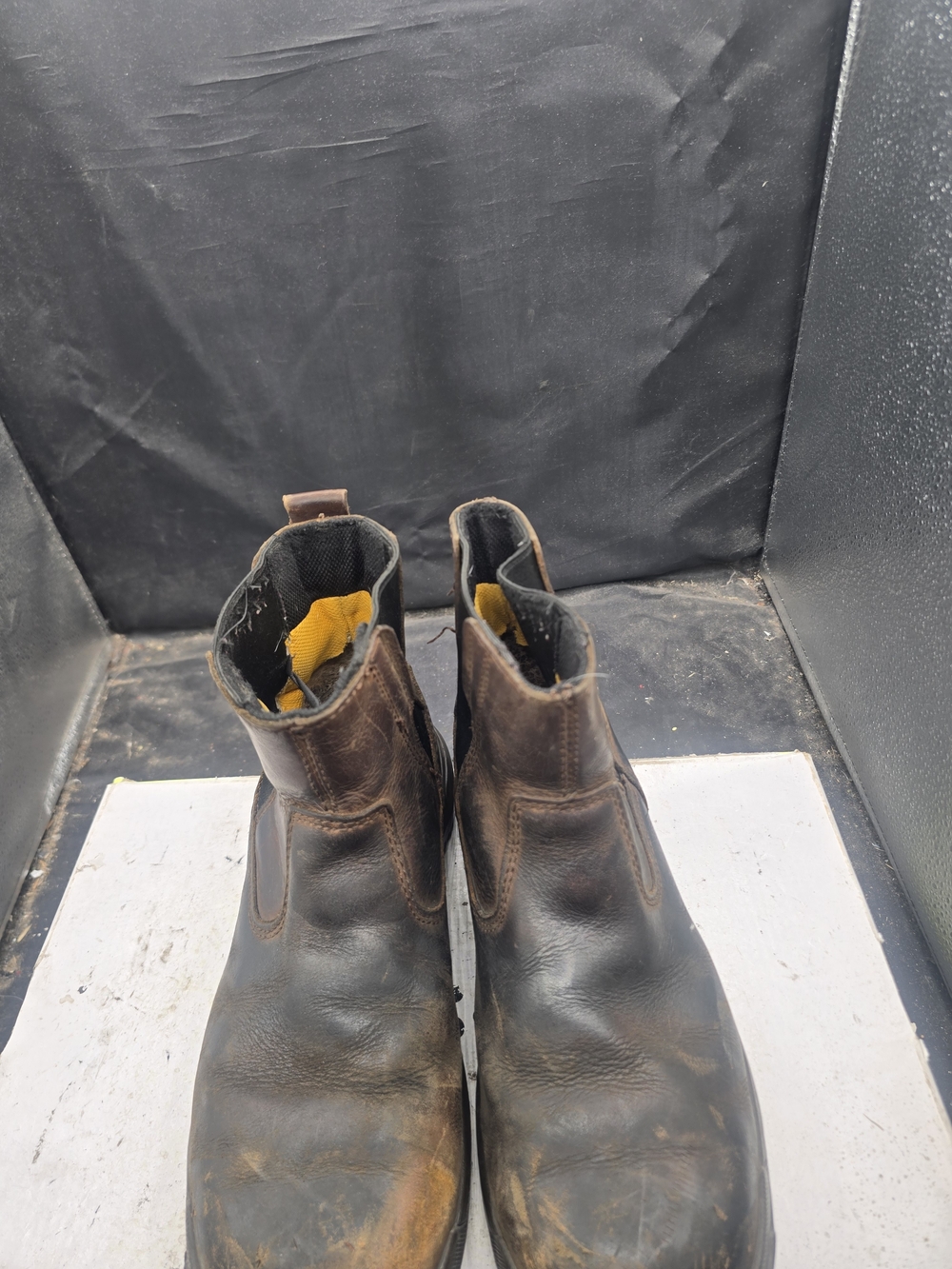 Caterpillar Brown Leather Work Ankle Boots